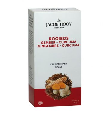 Jacob Hooy Kruidendrank Rooibos Gember Curcuma 20 stuks