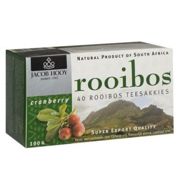 Jacob Hooy Rooibos Cranberry Zakje 40 stuks