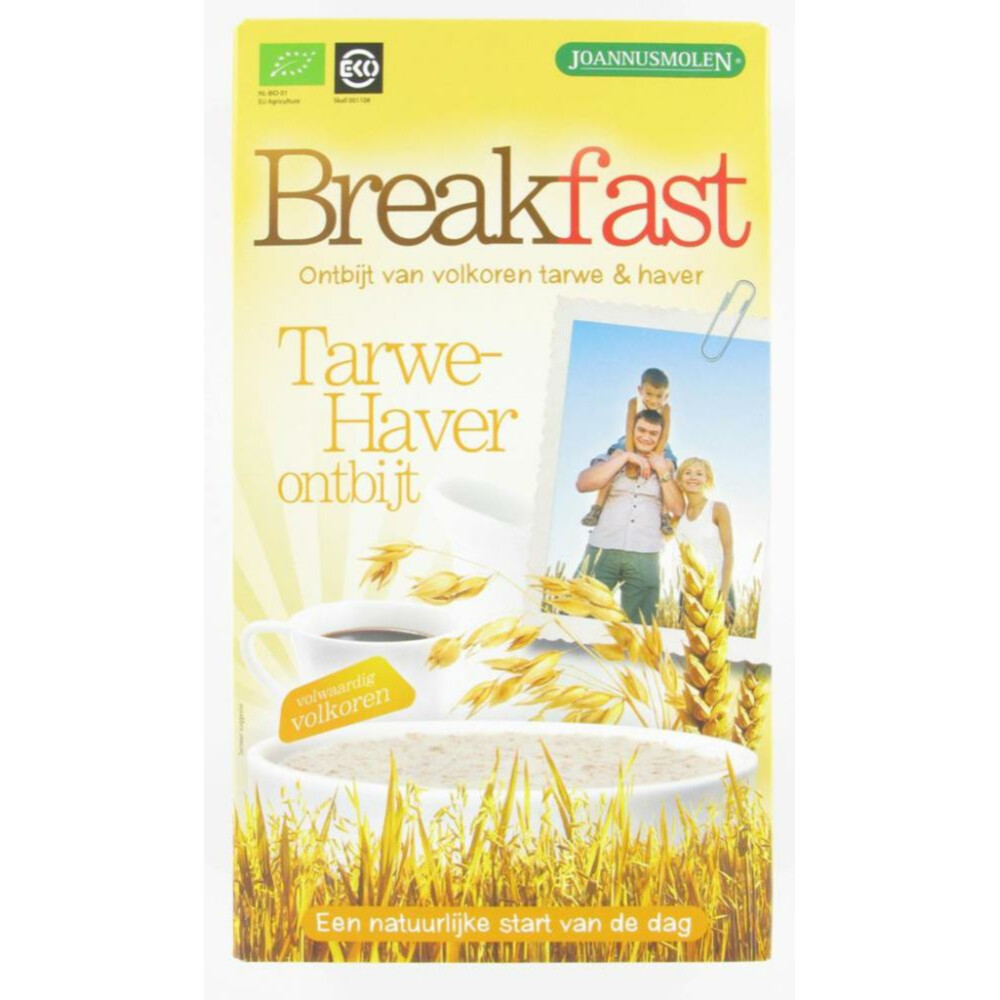 Joannusmolen Breakfast Tarwe Havermout Eko 300 gr