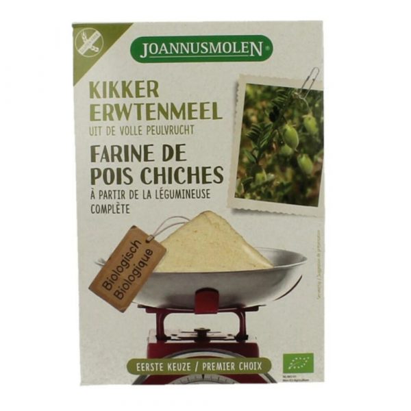 Joannusmolen Kikkererwtenmeel Glutenvrij Bio 275 gr