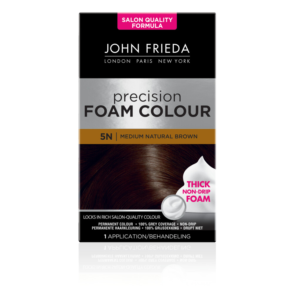 John Frieda Precision Foam Colour Haarkleuring 5N Medium Natural Brown