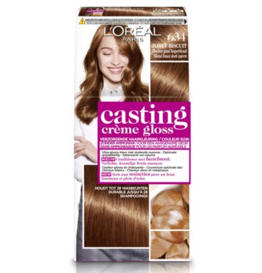 6x L'Oréal Casting Crème Gloss Haarkleuring 634 Honey Biscuit - Donker Goudkoperblond