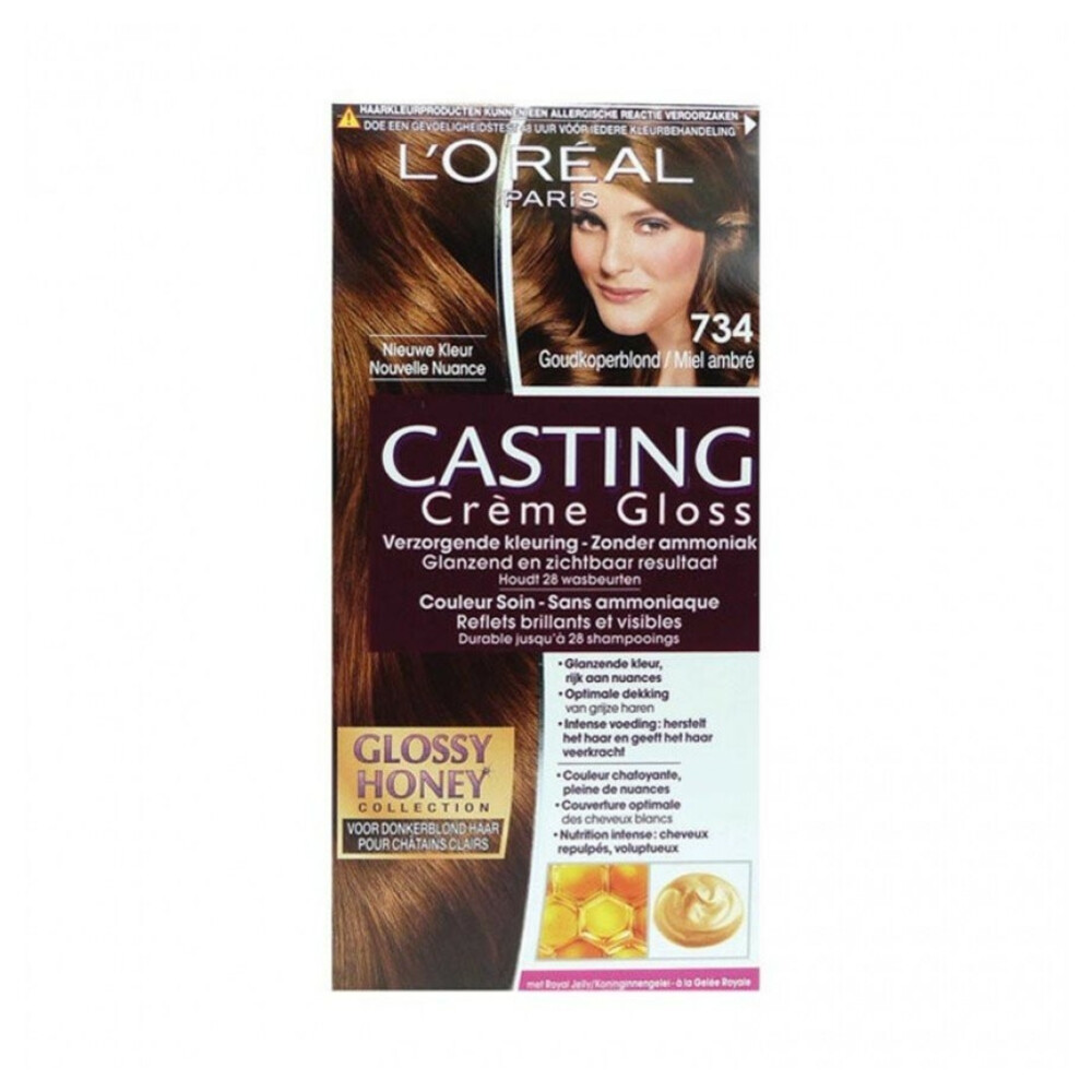 L'Oréal Casting Crème Gloss Haarkleuring 734 Honey Crumble - Goudkoperblond