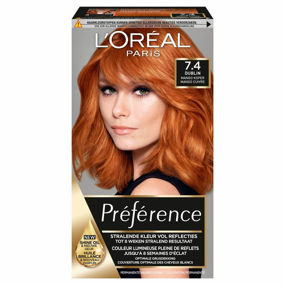 L'Oréal Preference Haarkleuring 7.4 Intens Koperrood