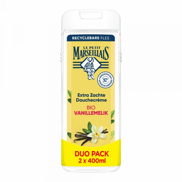 Le Petit Marseillais Douchecrème Vanilla Milk 2x400 ml