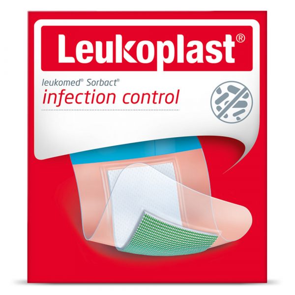 Leukoplast Leukomed Sorbact Bacteriënbindende Eilandpleister 5 cm x 7