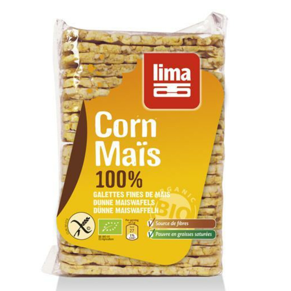 Lima Maiswafels Rechthoek Bio 140 gr