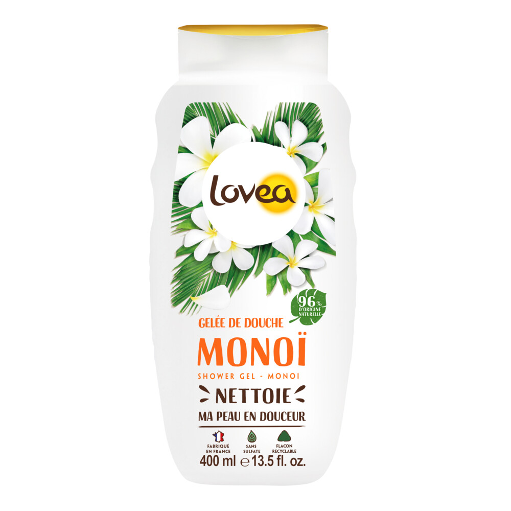 12x Lovea Sulfaatvrije Douchegel Monoï 400 ml