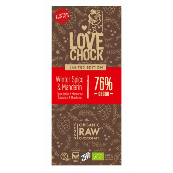 6x Lovechock Chocolade Winter Spice Mandarin 70 gr