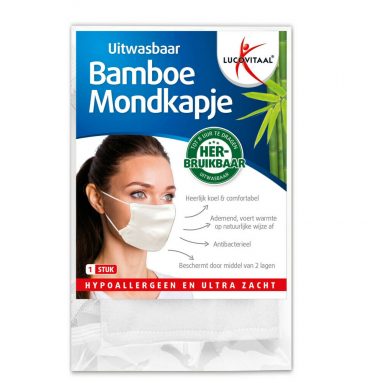 Lucovitaal Bamboe Mondkapje Wit