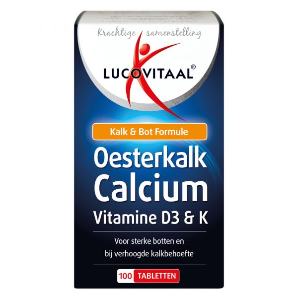 Lucovitaal Oesterkalk Calcium Vitamine D3&K 100 tabletten