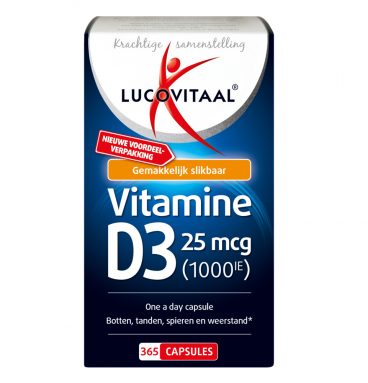 Lucovitaal Vitamine D3 25mcg 365 capsules