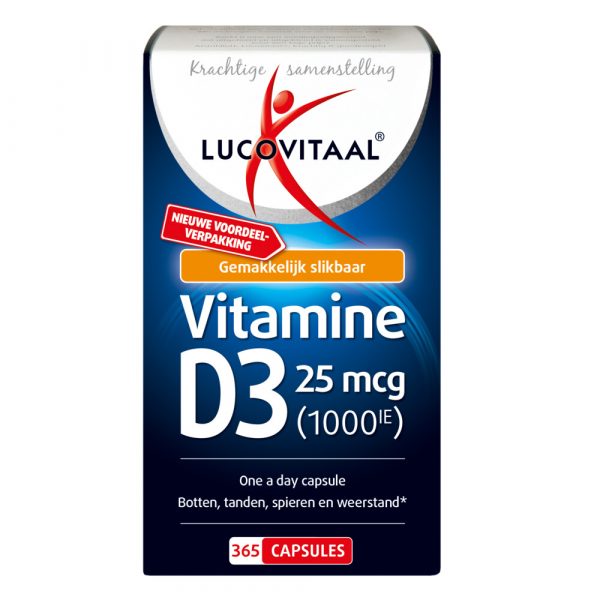 Lucovitaal Vitamine D3 25mcg 365 capsules