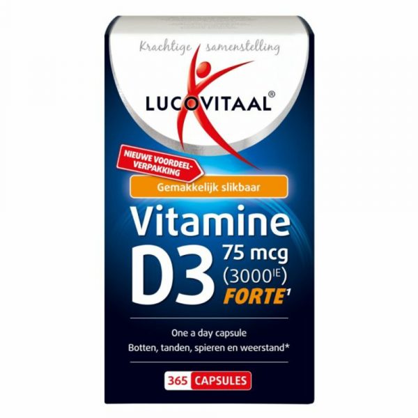 Lucovitaal Vitamine D3 D3 75mcg (3000IE) Forte 365 capsules