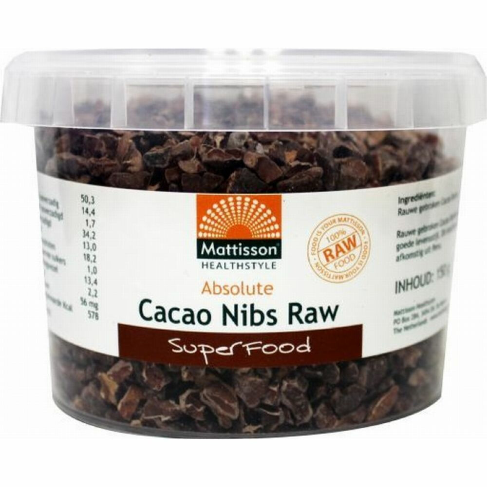 6x Mattisson RAW Cacao Nibs 150 gr