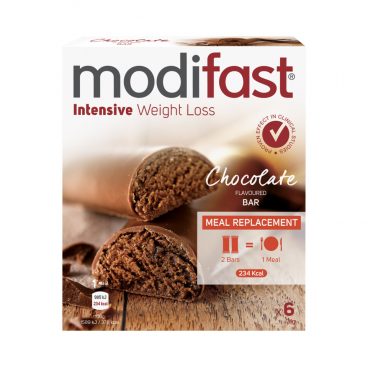 6x Modifast Intensive Reep Melk Chocolade 6 x 31 gr