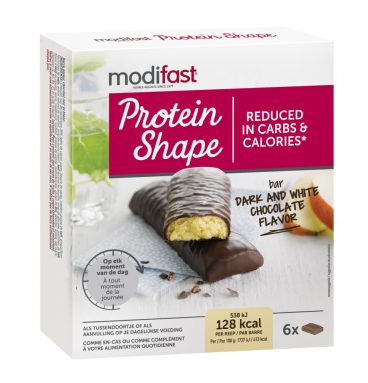 Modifast Protein Shape Reep Pure&Witte Chocolade 6 x 31 gr