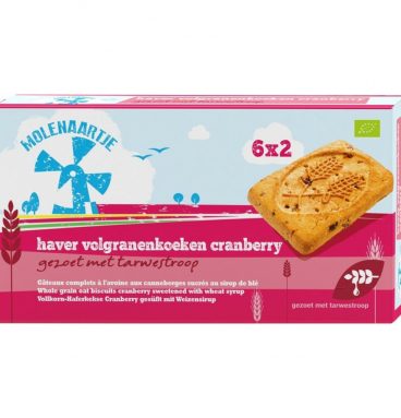 6x Molenaartje Haverkoeken Cranberry Bio 240 gr