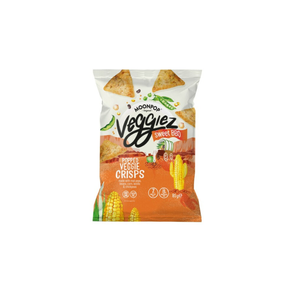 Moonpop Gepofte Groentechips Sweet BBQ 85 gr