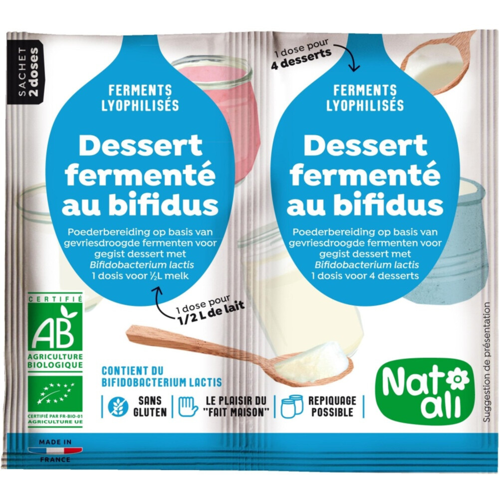 Nat Ali Ferment voor Yoghurt met Bifidus 12 gr