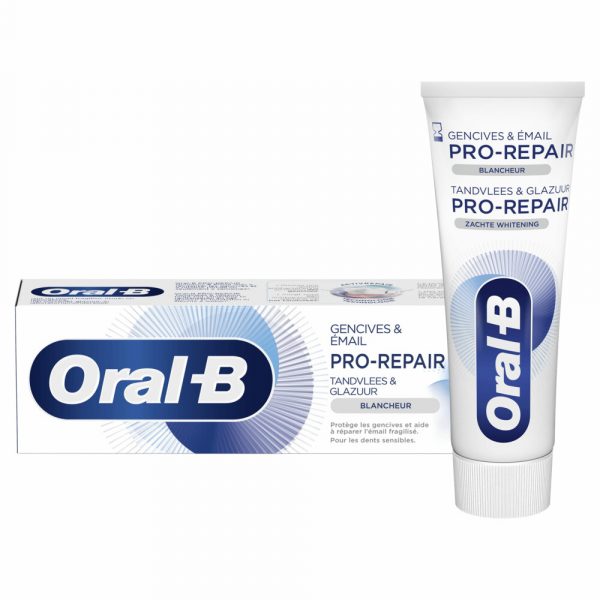 1+1 gratis: Oral-B Tandpasta Pro-Repair Tandvlees&Glazuur Zachte Whitening 75 ml