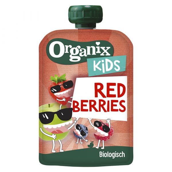 Organix Kids Knijpfruit Rode Bes 3+ 100 gr