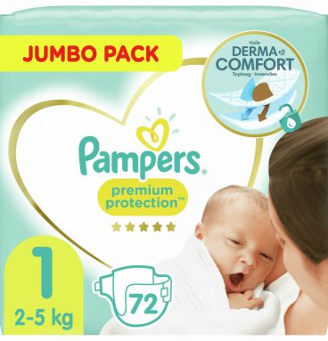 3x Pampers Premium Protection Luiers Maat 1 (2-5kg) 72 stuks