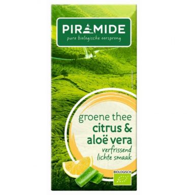 6x Piramide Groene Thee Citrus en Aloë Vera 20 stuks