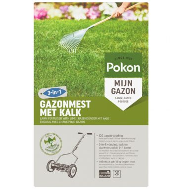 Pokon Gazonmest voor 30m2 met Kalk 2 kg