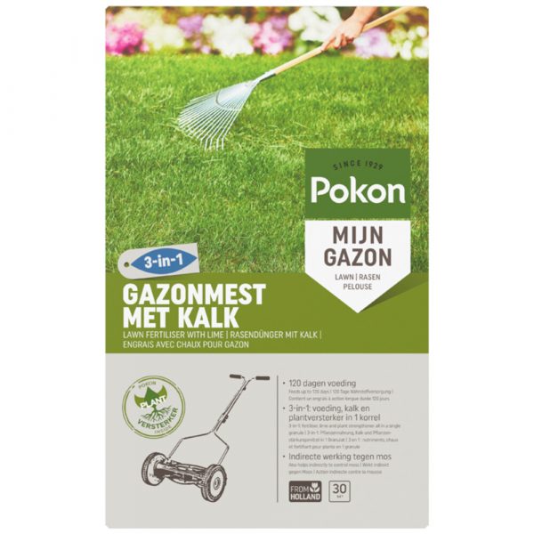 Pokon Gazonmest voor 30m2 met Kalk 2 kg