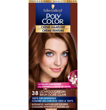 Poly Color Créme Permanente Haarverf 38 Licht Goudbruin 90 ml