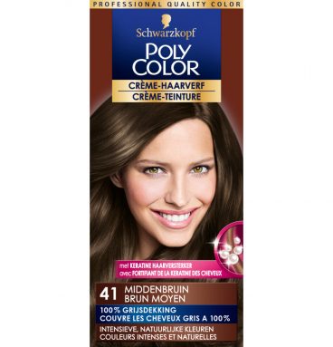 Poly Color Créme Permanente Haarverf 41 Middenbruin 90 ml