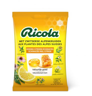 6x Ricola Keelpastilles Honing Citroen Echinacea Zakje 75 gr