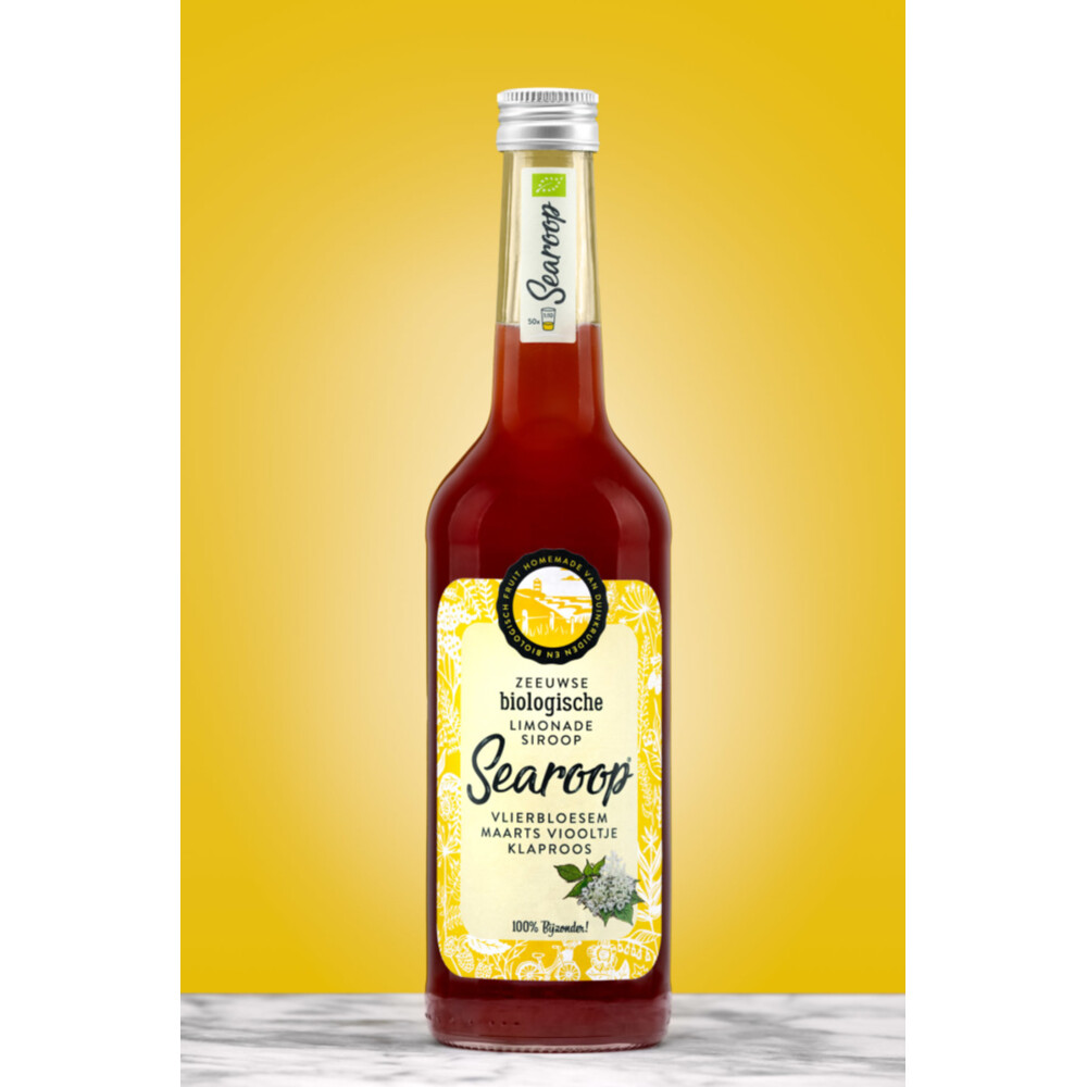 Searoop Biologische Limonade Siroop Vlierbloesem Maarts Viooltje Klaproos 500 ml