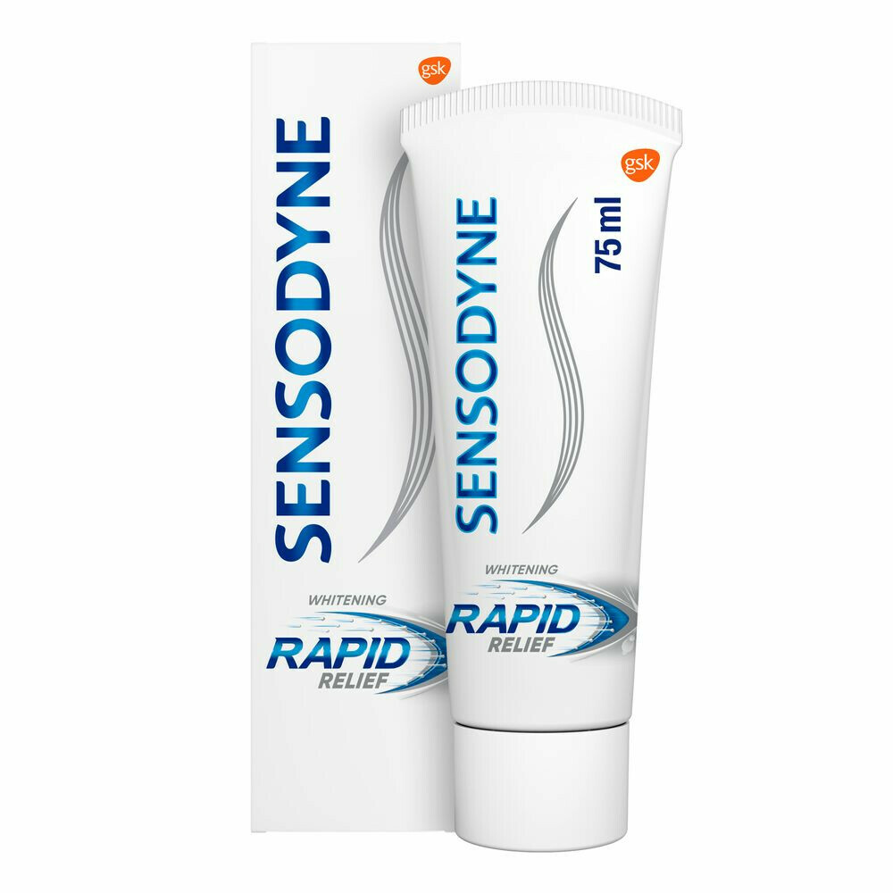 12x Sensodyne Tandpasta Rapid Relief Whitening 75 ml