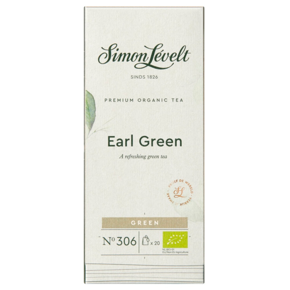 Simon Levelt Earl Grey Green Bio 20 stuks