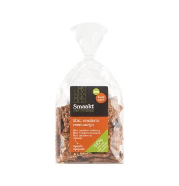 Smaakt Less Carb Minicrackers Rozemarijn Biologisch 200 gr