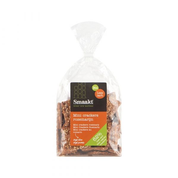 Smaakt Less Carb Minicrackers Rozemarijn Biologisch 200 gr