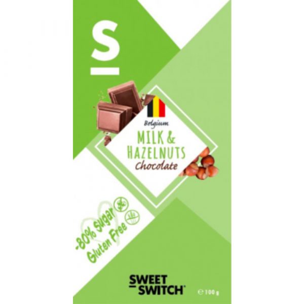 Sweet-Switch Chocolade Melk Hazelnoot 100 gr