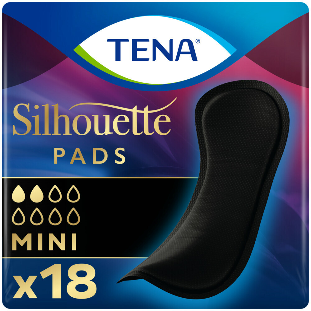 5x TENA Silhouette Noir Mini 18 stuks