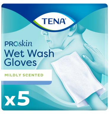 TENA Wet Wash Glove Mild Geparfumeerd 5 stuks