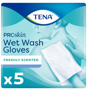 TENA Wet Wash Handschoen Frisse Geur 5 stuks