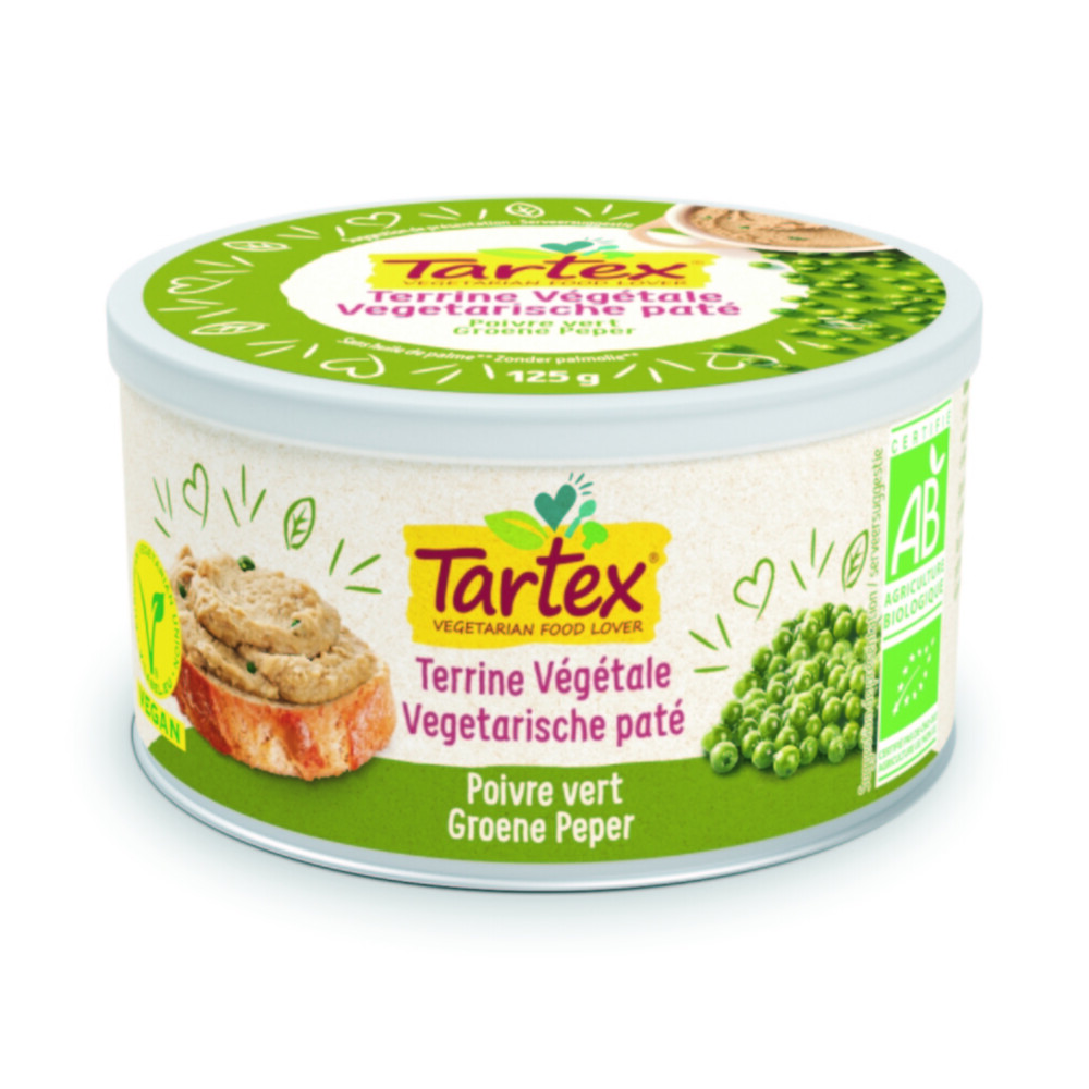 Tartex Paté Groene Peper Bio 125 gr