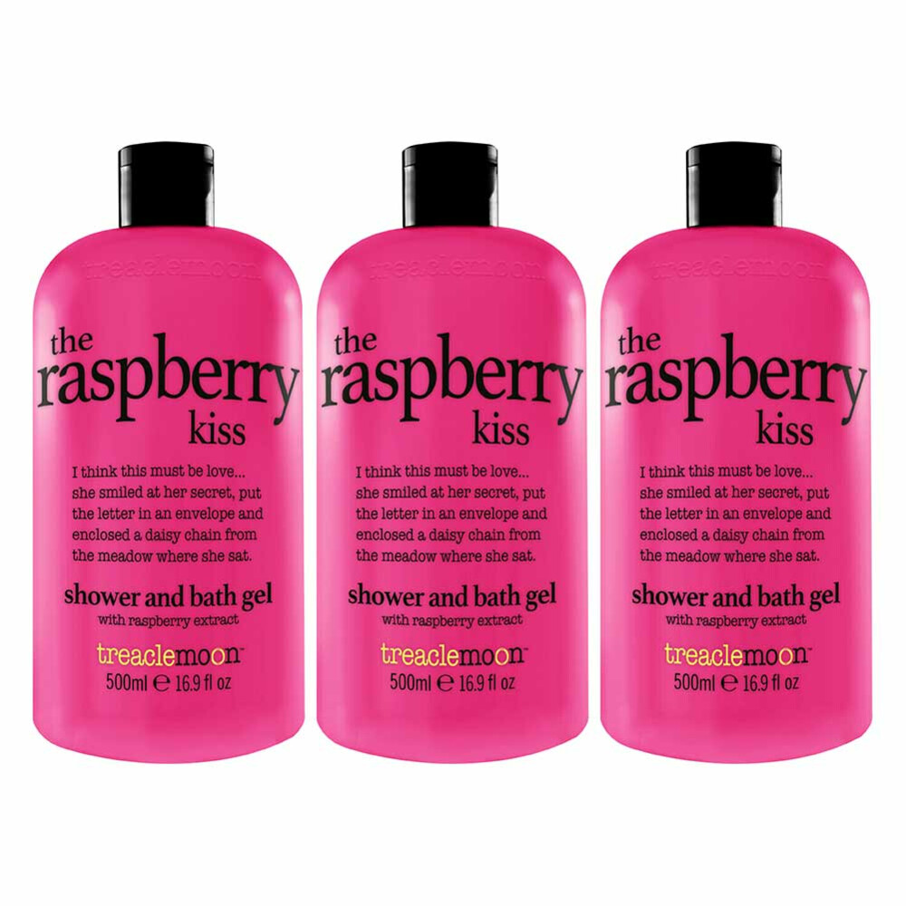 3x Treaclemoon Bad en Douchegel The Raspberry Kiss 500 ml