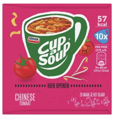 12x Unox Cup-a-Soup Chinese Tomaat 3 x 175 ml