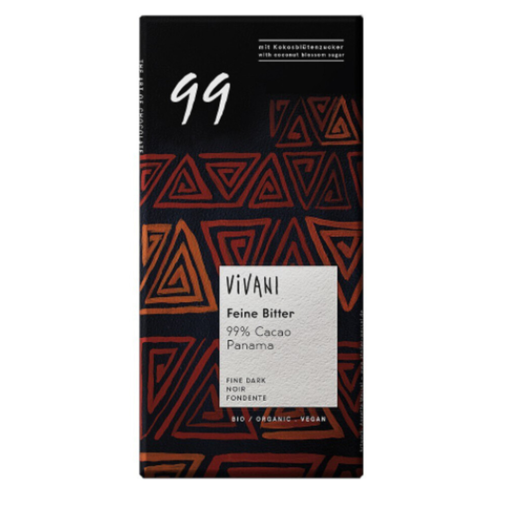 Vivani Chocolade Feine Bitter 99% Cacao 80 gr