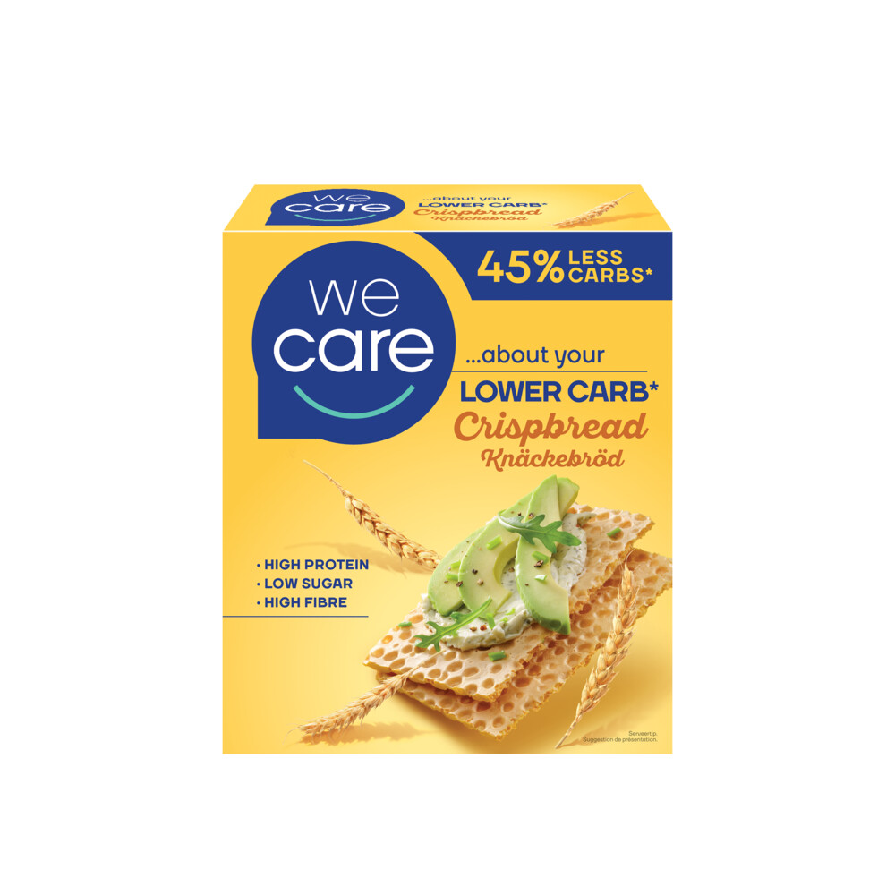 6x WeCare Lower Carb Crispbread Knackebrod 100 gr