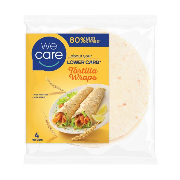 WeCare Lower Carb Tortilla Wraps 160 gr