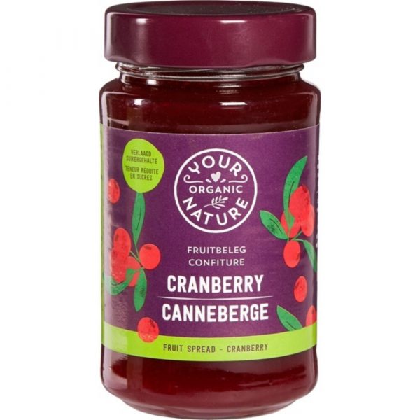 Your Organic Nature Fruitbeleg Bio Cranberry 250 gr