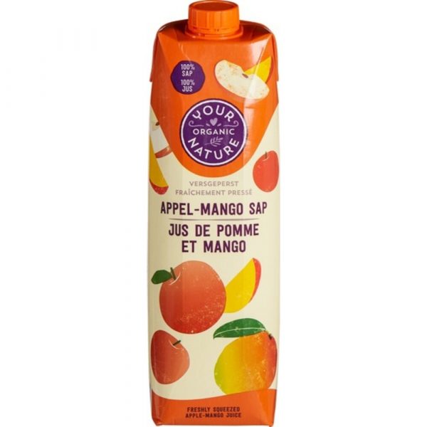 Your Organic Nature Fruitsap Appel Mango 1 liter